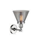 Innovations Lighting Large Cone 1 Light Semi-Flush Mount Part Of The Franklin Restoration Collection 201F-PC-G43