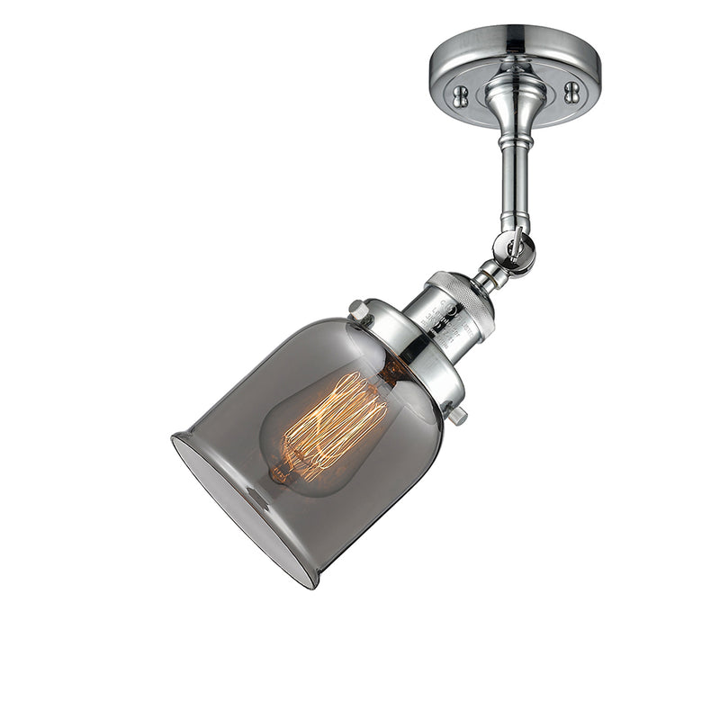 Innovations Lighting Small Bell 1 Light Semi-Flush Mount Part Of The Franklin Restoration Collection 201F-PC-G53-LED