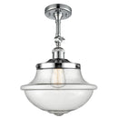 Oxford Semi-Flush Mount shown in the Polished Chrome finish with a Seedy shade