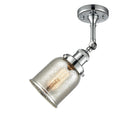 Bell Semi-Flush Mount shown in the Polished Chrome finish with a Silver Plated Mercury shade