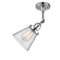 Innovations Lighting Small Cone 1 Light Semi-Flush Mount Part Of The Franklin Restoration Collection 201F-PC-G62-LED