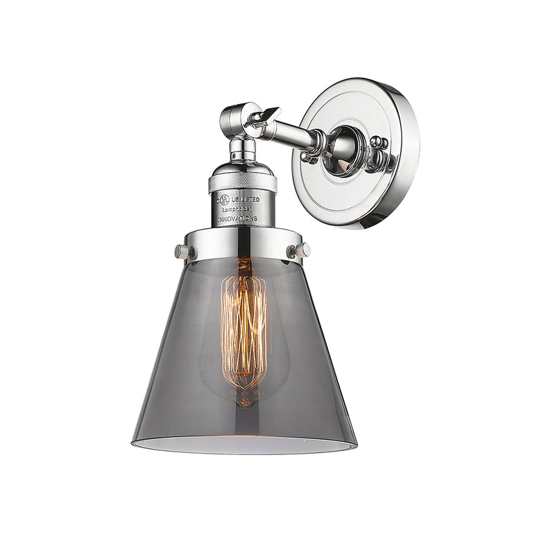 Innovations Lighting Small Cone 1 Light Semi-Flush Mount Part Of The Franklin Restoration Collection 201F-PC-G63