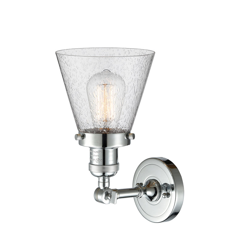 Innovations Lighting Small Cone 1 Light Semi-Flush Mount Part Of The Franklin Restoration Collection 201F-PC-G64-LED