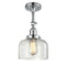 Bell Semi-Flush Mount shown in the Polished Chrome finish with a Clear shade