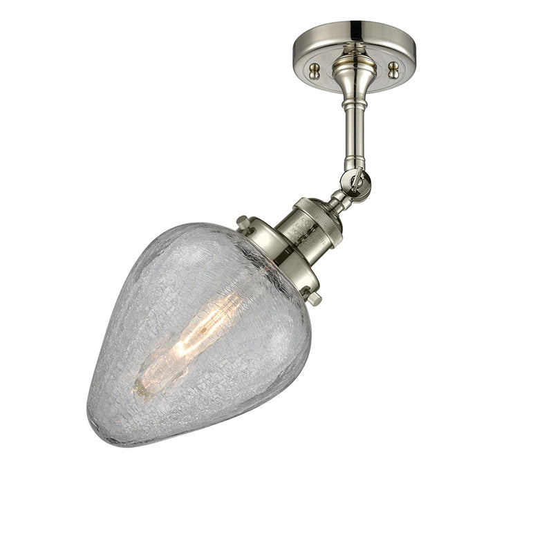 Innovations Lighting Geneseo 1 Light Semi-Flush Mount Part Of The Franklin Restoration Collection 201F-PN-G165