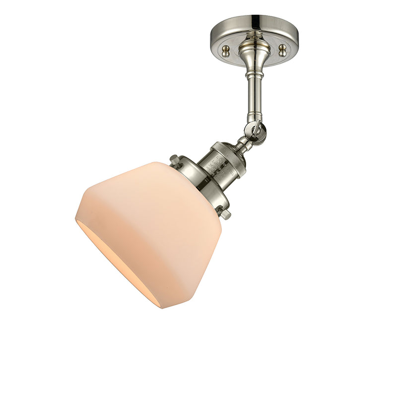 Innovations Lighting Fulton 1 Light Semi-Flush Mount Part Of The Franklin Restoration Collection 201F-PN-G171-LED