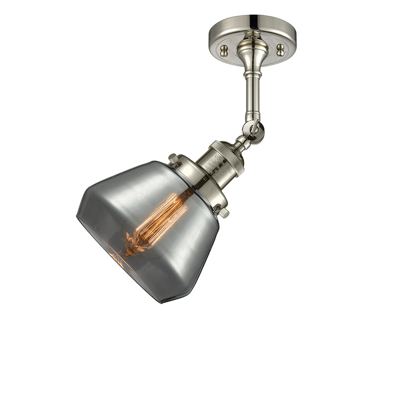 Innovations Lighting Fulton 1 Light Semi-Flush Mount Part Of The Franklin Restoration Collection 201F-PN-G173