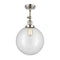 Beacon Semi-Flush Mount shown in the Polished Nickel finish with a Clear shade