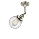 Beacon Semi-Flush Mount shown in the Polished Nickel finish with a Seedy shade