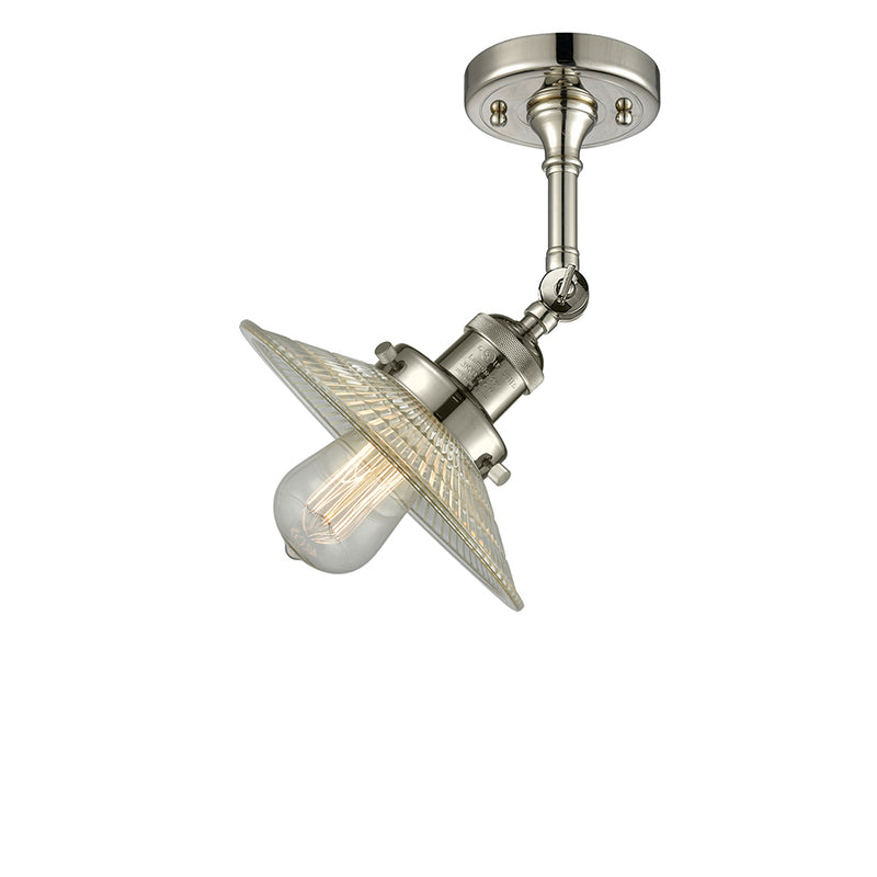 Innovations Lighting Halophane 1 Light Semi-Flush Mount Part Of The Franklin Restoration Collection 201F-PN-G2