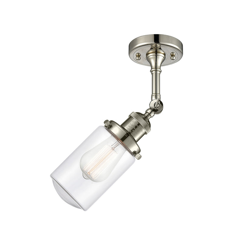 Innovations Lighting Dover 1 Light Semi-Flush Mount Part Of The Franklin Restoration Collection 201F-PN-G312