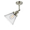 Innovations Lighting Large Cone 1 Light Semi-Flush Mount Part Of The Franklin Restoration Collection 201F-PN-G42