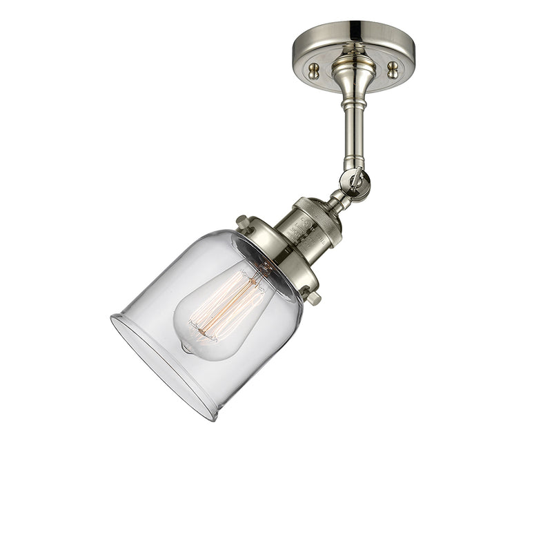 Innovations Lighting Small Bell 1 Light Semi-Flush Mount Part Of The Franklin Restoration Collection 201F-PN-G52