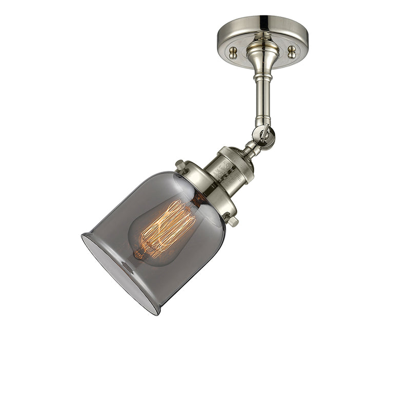 Innovations Lighting Small Bell 1 Light Semi-Flush Mount Part Of The Franklin Restoration Collection 201F-PN-G53