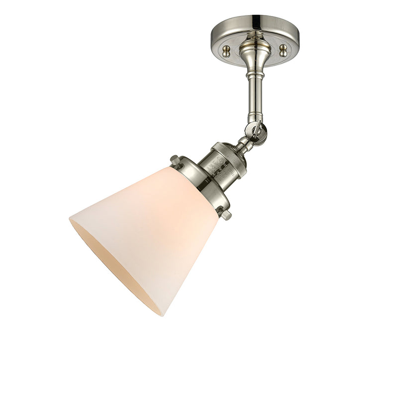 Innovations Lighting Small Cone 1 Light Semi-Flush Mount Part Of The Franklin Restoration Collection 201F-PN-G61