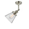 Innovations Lighting Small Cone 1 Light Semi-Flush Mount Part Of The Franklin Restoration Collection 201F-PN-G62