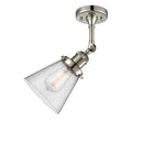 Innovations Lighting Small Cone 1 Light Semi-Flush Mount Part Of The Franklin Restoration Collection 201F-PN-G64-LED