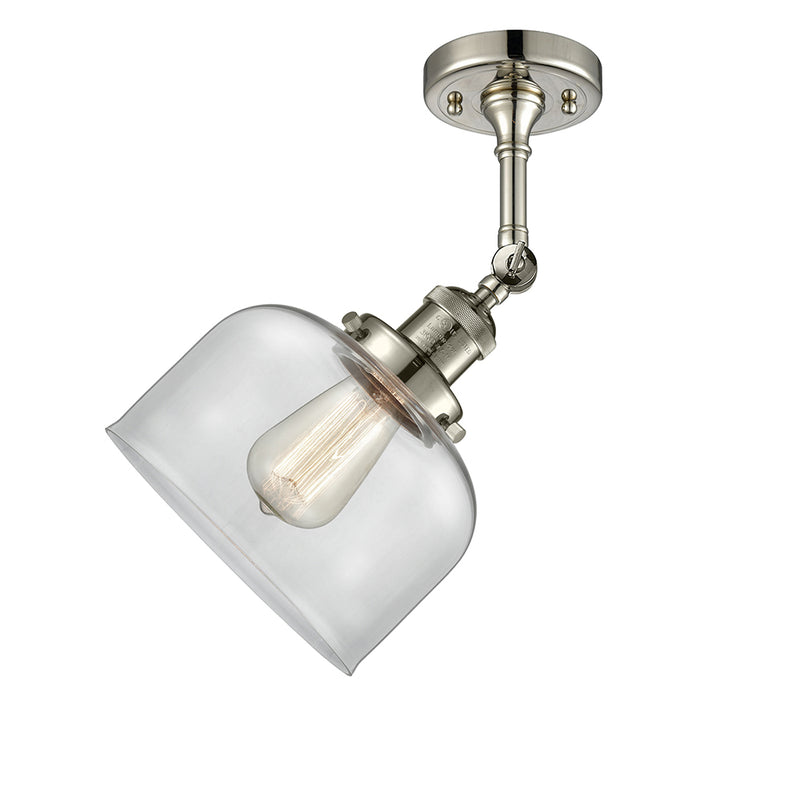 Innovations Lighting Large Bell 1 Light Semi-Flush Mount Part Of The Franklin Restoration Collection 201F-PN-G72