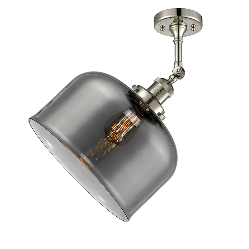 Innovations Lighting X-Large Bell 1 Light Semi-Flush Mount Part Of The Franklin Restoration Collection 201F-PN-G73-L-LED