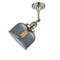 Innovations Lighting Large Bell 1 Light Semi-Flush Mount Part Of The Franklin Restoration Collection 201F-PN-G73