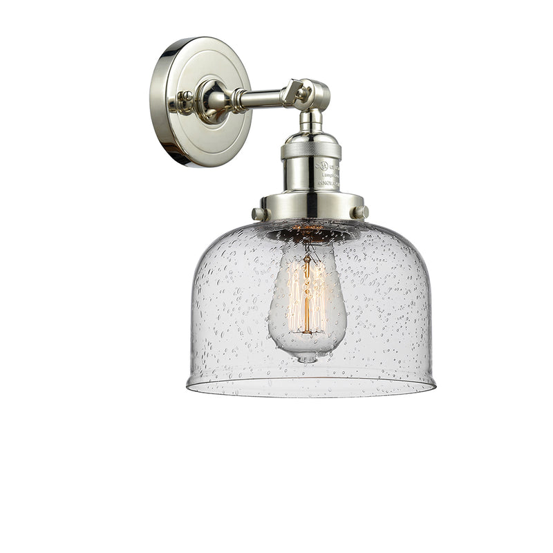 Innovations Lighting Large Bell 1 Light Semi-Flush Mount Part Of The Franklin Restoration Collection 201F-PN-G74-LED