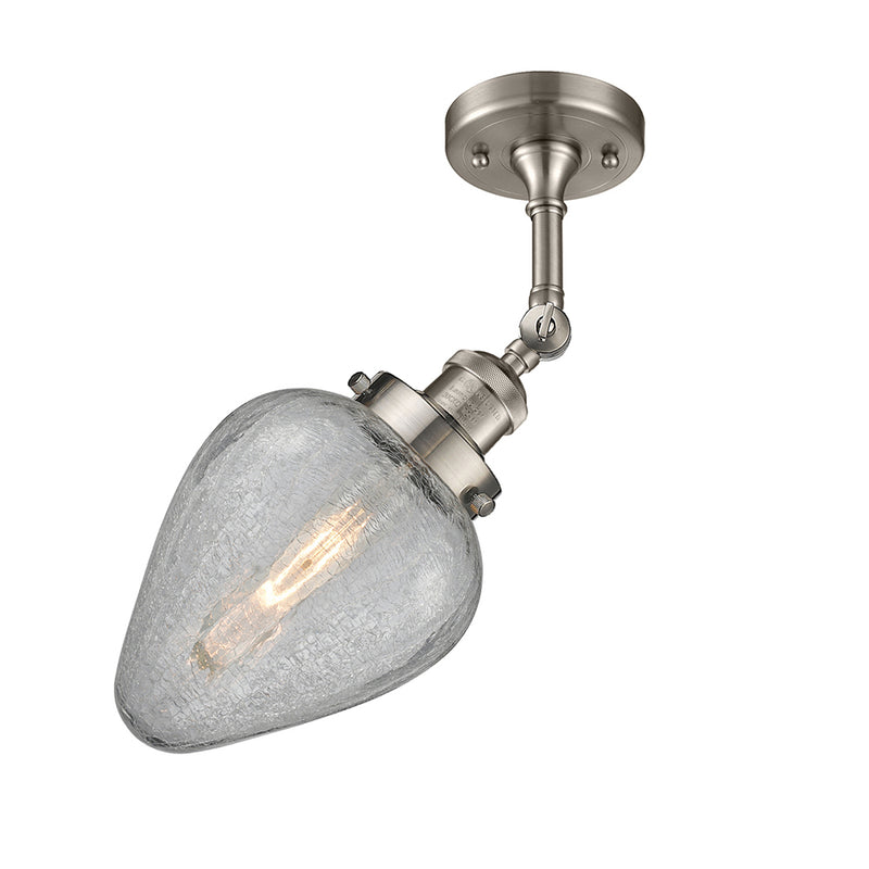 Innovations Lighting Geneseo 1 Light Semi-Flush Mount Part Of The Franklin Restoration Collection 201F-SN-G165