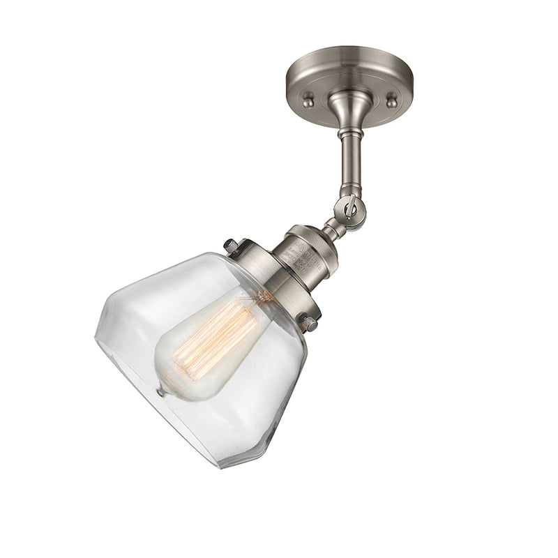 Innovations Lighting Fulton 1 Light Semi-Flush Mount Part Of The Franklin Restoration Collection 201F-SN-G172