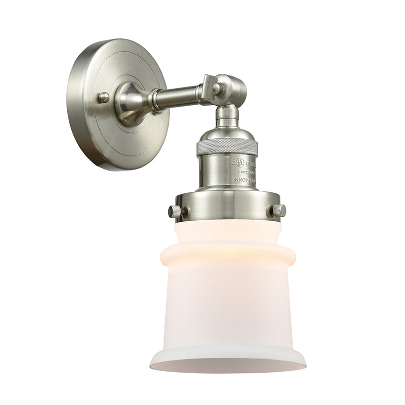 Innovations Lighting Small Canton 1 Light Semi-Flush Mount Part Of The Franklin Restoration Collection 201F-SN-G181S-LED