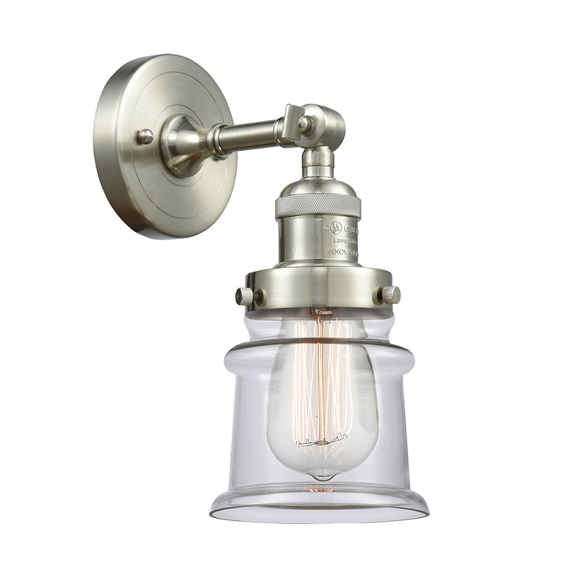 Innovations Lighting Small Canton 1 Light Semi-Flush Mount Part Of The Franklin Restoration Collection 201F-SN-G182S-LED