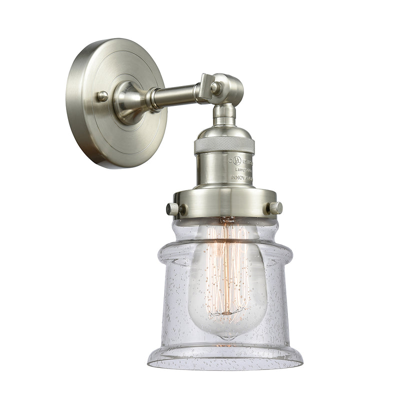 Innovations Lighting Small Canton 1 Light Semi-Flush Mount Part Of The Franklin Restoration Collection 201F-SN-G184S-LED