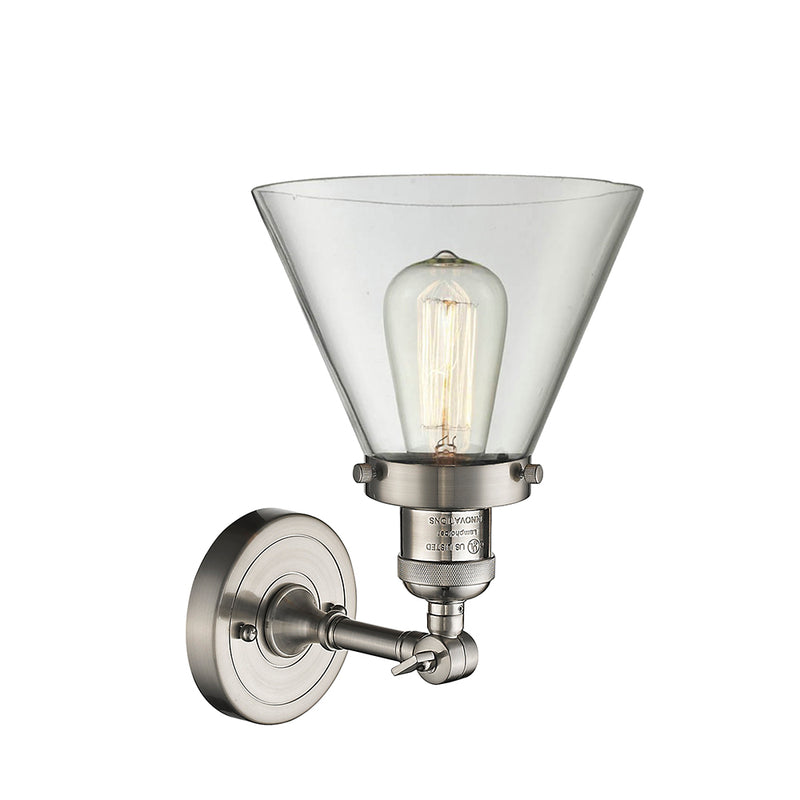 Innovations Lighting Large Cone 1 Light Semi-Flush Mount Part Of The Franklin Restoration Collection 201F-SN-G42-LED