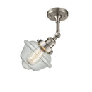 Oxford Semi-Flush Mount shown in the Brushed Satin Nickel finish with a Seedy shade