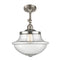 Oxford Semi-Flush Mount shown in the Brushed Satin Nickel finish with a Seedy shade