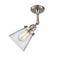 Innovations Lighting Small Cone 1 Light Semi-Flush Mount Part Of The Franklin Restoration Collection 201F-SN-G62