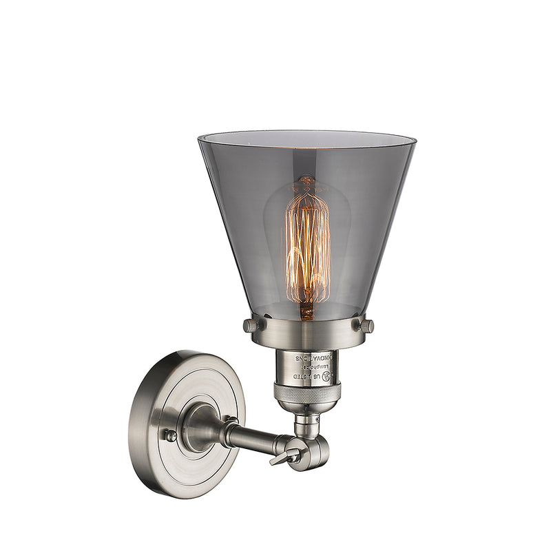 Innovations Lighting Small Cone 1 Light Semi-Flush Mount Part Of The Franklin Restoration Collection 201F-SN-G63