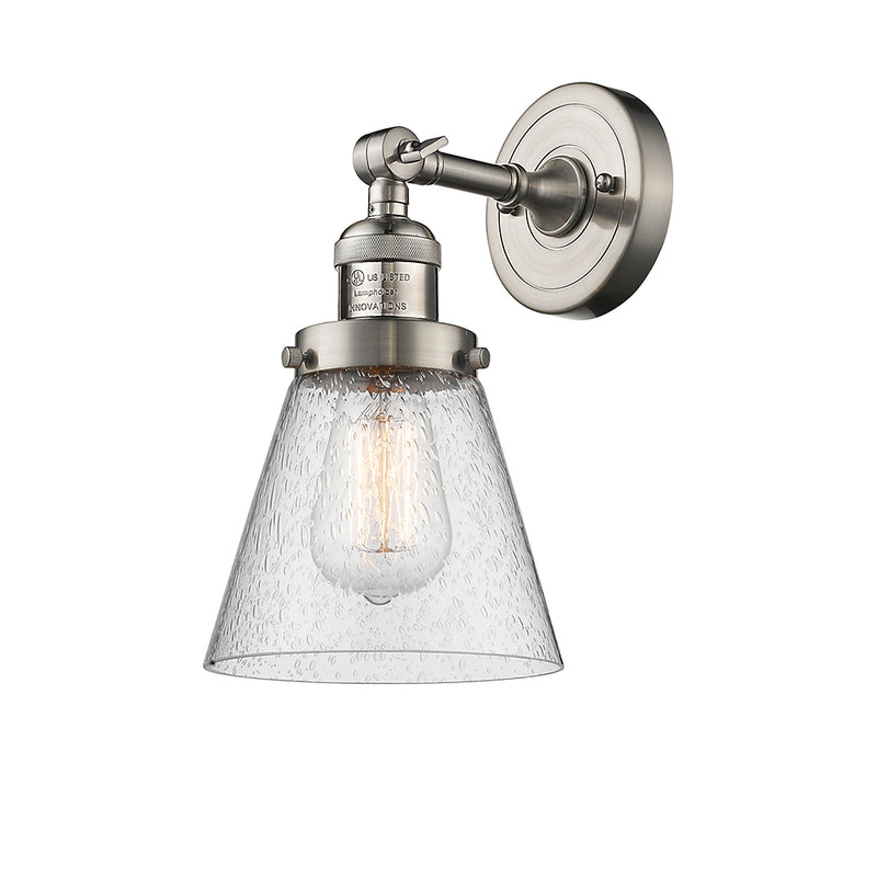 Innovations Lighting Small Cone 1 Light Semi-Flush Mount Part Of The Franklin Restoration Collection 201F-SN-G64