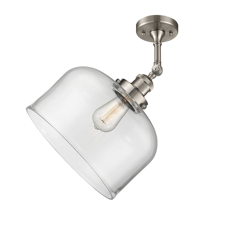 Innovations Lighting X-Large Bell 1 Light Semi-Flush Mount Part Of The Franklin Restoration Collection 201F-SN-G72-L-LED