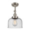 Bell Semi-Flush Mount shown in the Brushed Satin Nickel finish with a Seedy shade