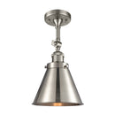 Appalachian Semi-Flush Mount shown in the Brushed Satin Nickel finish with a Brushed Satin Nickel shade