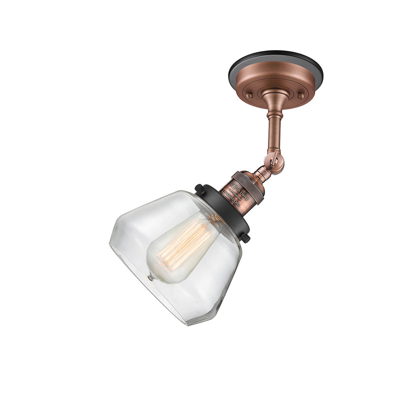 Innovations Lighting Fulton 1 Light Semi-Flush Mount Part Of The Franklin Restoration Collection 201FBP-ACBK-G172