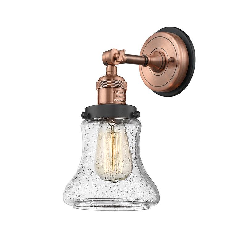 Innovations Lighting Bellmont 1 Light Semi-Flush Mount Part Of The Franklin Restoration Collection 201FBP-ACBK-G194