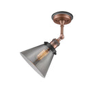 Innovations Lighting Large Cone 1 Light Semi-Flush Mount Part Of The Franklin Restoration Collection 201FBP-ACBK-G43