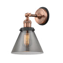 Innovations Lighting Large Cone 1 Light Semi-Flush Mount Part Of The Franklin Restoration Collection 201FBP-ACBK-G43