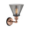 Innovations Lighting Large Cone 1 Light Semi-Flush Mount Part Of The Franklin Restoration Collection 201FBP-ACBK-G43