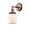 Innovations Lighting Small Bell 1 Light Semi-Flush Mount Part Of The Franklin Restoration Collection 201FBP-ACBK-G51