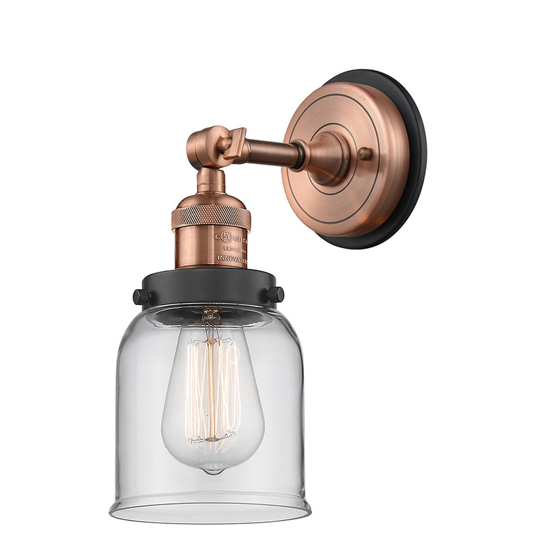 Innovations Lighting Small Bell 1 Light Semi-Flush Mount Part Of The Franklin Restoration Collection 201FBP-ACBK-G52