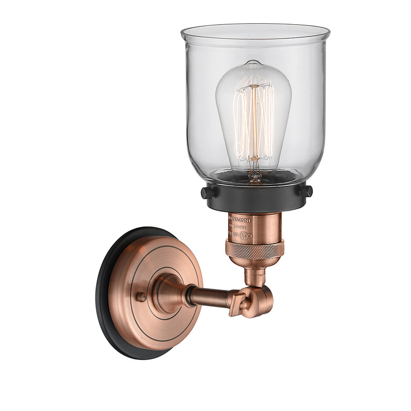 Innovations Lighting Small Bell 1 Light Semi-Flush Mount Part Of The Franklin Restoration Collection 201FBP-ACBK-G52