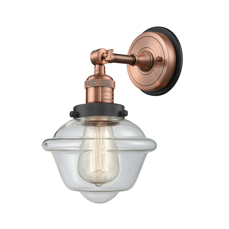 Innovations Lighting Small Oxford 1 Light Semi-Flush Mount Part Of The Franklin Restoration Collection 201FBP-ACBK-G532