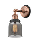 Innovations Lighting Small Bell 1 Light Semi-Flush Mount Part Of The Franklin Restoration Collection 201FBP-ACBK-G53