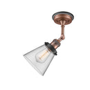 Innovations Lighting Small Cone 1 Light Semi-Flush Mount Part Of The Franklin Restoration Collection 201FBP-ACBK-G62